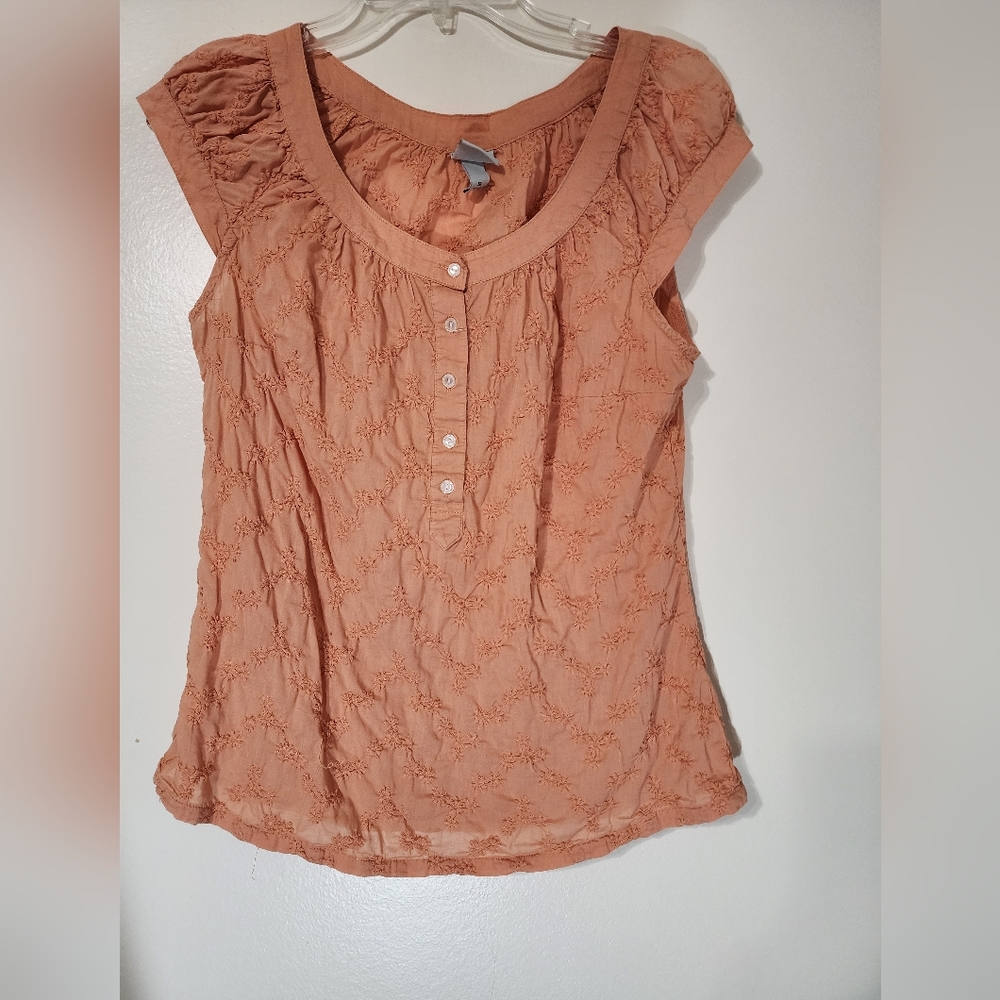 Merona Apricot Textured Blouse